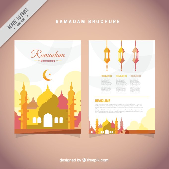 Desain Brosur Flyer Leaflet Poster Bulan Ramadhan 2017 / 1438 Hijriyah